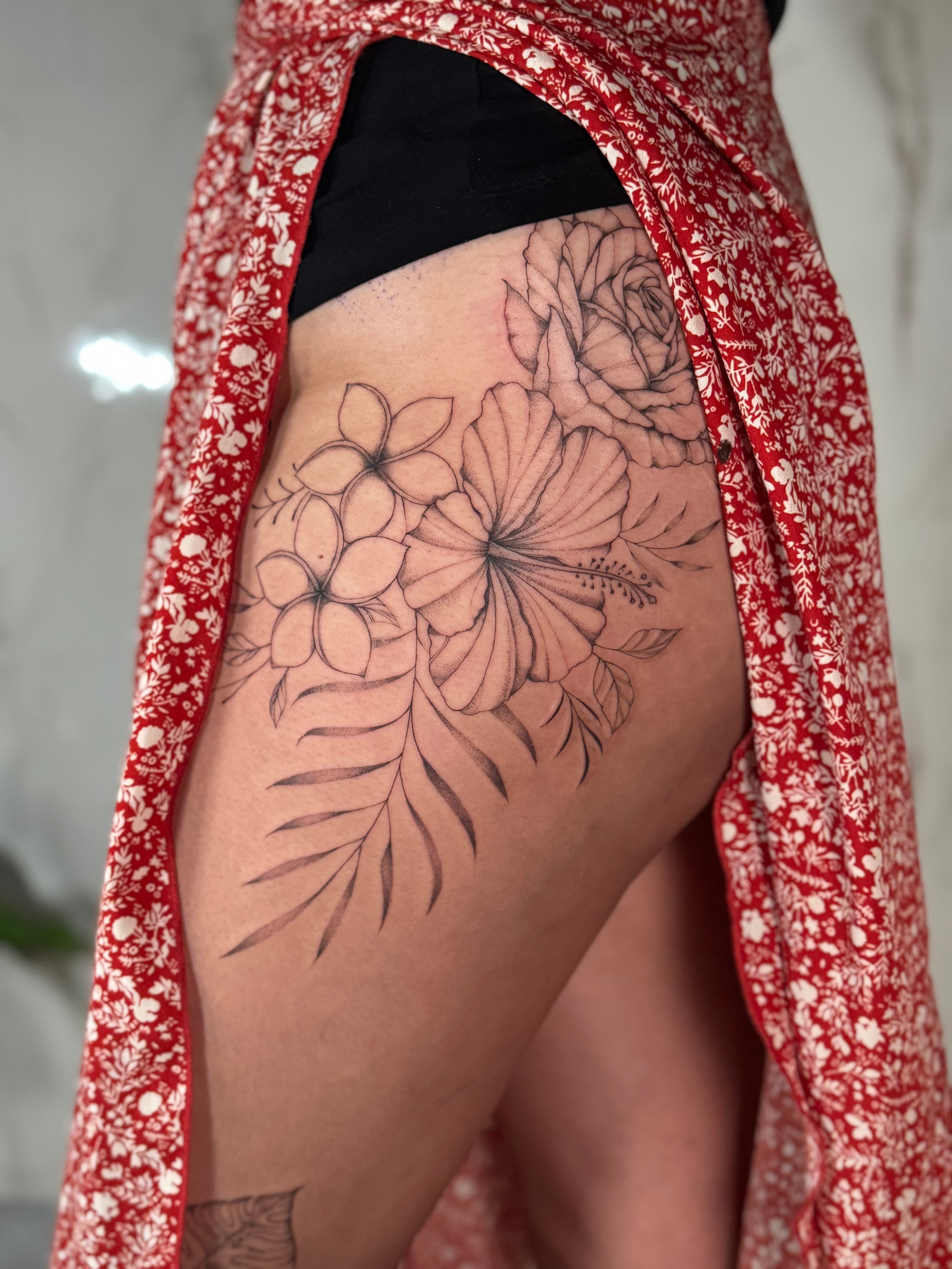 Tatouage réalisé par Mathieu chez Dodo Tattoo, Saint-Louis (La Réunion)